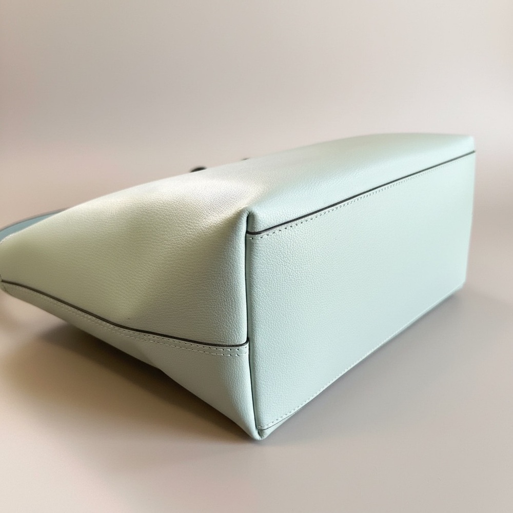 Kate Spade Mint Green Saffiano Leather Tote Large Work Laptop Bag NWOT Chic - Picture 7 of 16